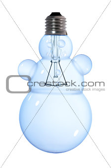snowman tungsten light bulb