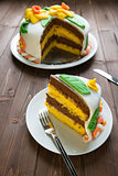 Decorated layer cake