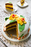Decorated layer cake