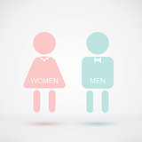 Man and woman toilet icon