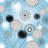 graphic texture of dandelions