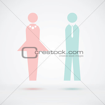 Men and women cool silhouette
