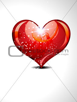 abstract glossy heart with sparkle