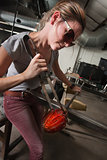 Lady Working with Hot Glass