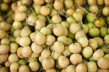 Longan fruit on the counter of the Asian market