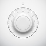 White Technology Volume Button with Scale