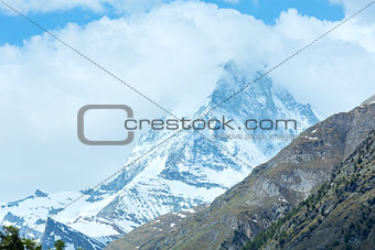 Summer Matterhorn mountain (Alps) 