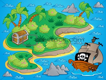 Theme with island and treasure 1