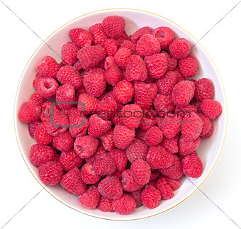 Ripe Berry Red Raspberry in Bowl