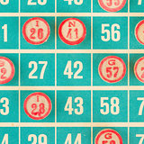 Wooden numbers used for bingo