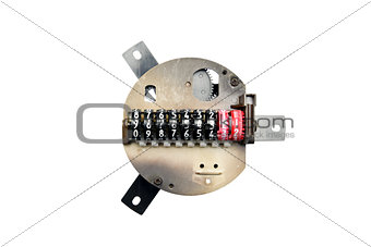 Mechanical Counter on white background