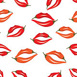 Seamless pattern, print of lips