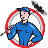 Chimney Sweeper Cleaner Worker Retro