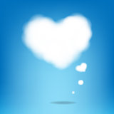 Cloud From Hearts With Blue Background