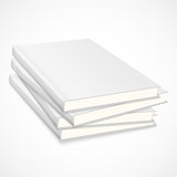 Stack of empty books with white cover