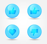 Set of glossy internet icons. Vector icons