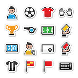Soccer / football vector icons set