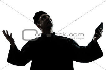 man priest silhouette