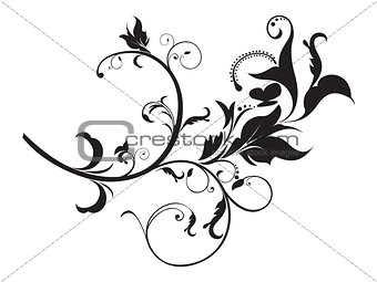 abstract artistic floral template