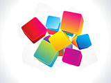 abstract colorful 3d box background