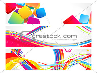 abstract multiple web banners background