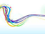 abstract colorful line wave background