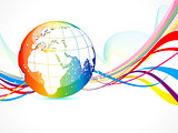 abstract colorful globe background