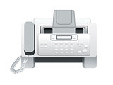 abstract fax machine icon