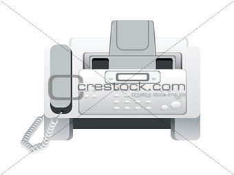 abstract fax machine icon
