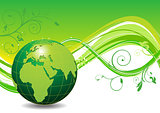 abstact green eco wave background