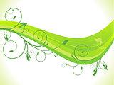 abstract green eco wave background 