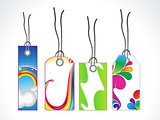 abstract multiple sale tag set