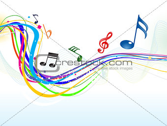 abstract musical wave background