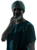 doctor surgeon man portrait with face mask smiling friendly