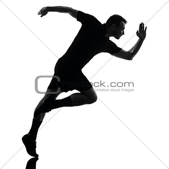 man runner running silhouette