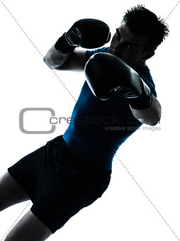 man exercising boxing boxer posture