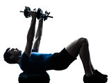 man exercising bosu weight training workout fitness posture