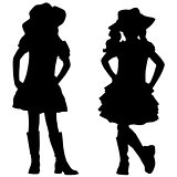 Silhouettes of kids