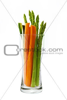 Low calorie vegetable in glass