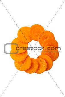 Orange carrot in circle