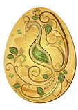 Gold Easter`s egg