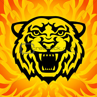 Tiger head mascot