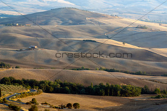 Panoramic views of the Tuscan hills