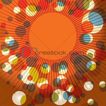 Abstract Retro Sunburst Background