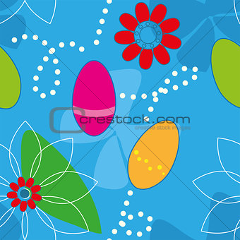 Cute Easter Seamless pattern (background)