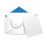 empty piece of paper and e mail