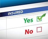 insurance checklist selection over