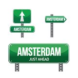 amsterdam city road sign