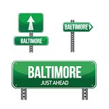 Baltimore city road sign