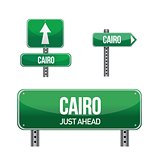 cairo egypt city road sign